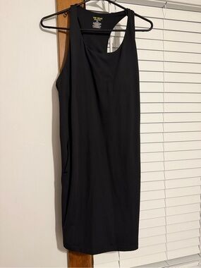 Tek Gear Ultrastretch Black Racerback Athletic Dress size XL w Pockets!